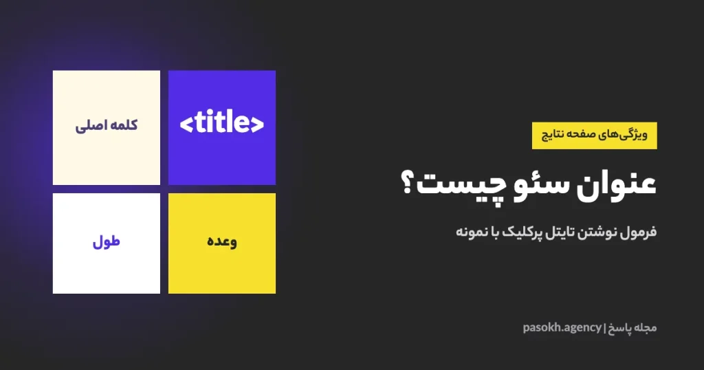 عنوان سئو چیست؟ — فرمول نوشتن تایتل پرکلیک با نمونه